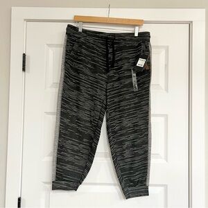 Max-Core Black and White Track Pants Joggers